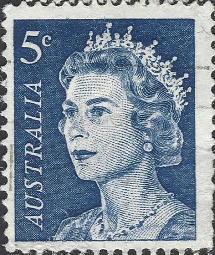 Australia, Queen Elizabeth Ii, Blue 1967, 5c, #4 On Ebid United Kingdom 